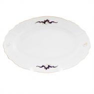 Блюдо овальное  Синие вензеля 26 см BERNADOTTE