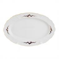 Блюдо овальное  Синие вензеля 39 см BERNADOTTE