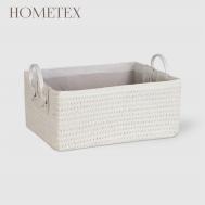 Корзина  для хранения белая 40х30х18 см Hometex