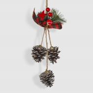 Шишки с декором  35 см Guan Arts/3 Way