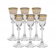 Набор рюмок  Asio Панто золото 60 мл 6 шт Crystalite Bohemia