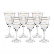 Набор бокалов для красного вина  Branta 2 отводки золото 290 мл 6 шт Crystalite Bohemia