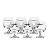 Рюмка для бренди  Falco Панто, 2 отводки золото 250 мл 6 шт Crystalite Bohemia