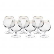 Набор бокалов  Falco отводка платина 250 мл 6 шт Crystalite Bohemia