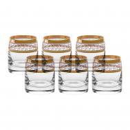 Набор стопок  Pavo Панто золото 60 мл 6 шт Crystalite Bohemia