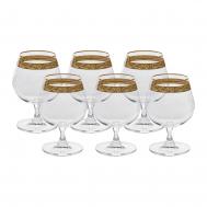 Набор бокалов  Sylvia Панто, платиновая лента 400 мл 6 шт Crystalite Bohemia