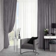 Комплект штор с подхватами  Алессио серые 260х300 см Togas