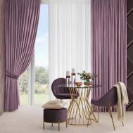 Комплект штор с подхватами  Алессио розовые 260х275 см Togas