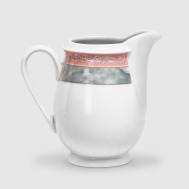 Молочник  Яна серый мрамор розовый кант 0,25 л Thun 1794