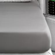 Простыня на резинке  Бейкер серая 180х200+35 см Togas