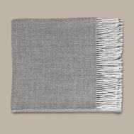 Плед  Патино белый с серым 140х200 см Estia