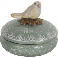 Шкатулка  с птичкой 11х11х10 см ГЛАСАР