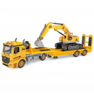 Конструктор  Транспортер, с экскаватором, фрикционный Funky Toys