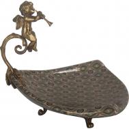 Блюдо  с ангелом 21x20x20 см коричневый ГЛАСАР