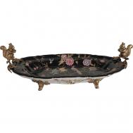 Блюдо  с белками 38x20x12 см черный ГЛАСАР