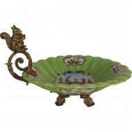 Чаша  с белкой 24x15x15 см зеленый ГЛАСАР