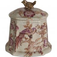 Шкатулка  с бронзовой птичкой и узором 10x9x10 см ГЛАСАР