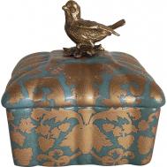Шкатулка  с птичкой 10x9x11 см ГЛАСАР