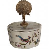 Шкатулка  с павлином 12x12x15 см ГЛАСАР