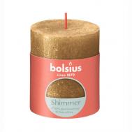 Свеча  Rustic Metallic Shimmer 8х6,8 см золотая Bolsius