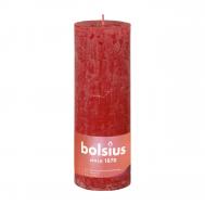 Свеча  Rustic 19х6,8 см Shine красная Bolsius