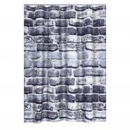 Штора для ванной  Wall серая 200х180 см Ridder