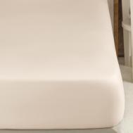 Простыня на резинке  Сенса экрю 160х200+30 см Togas