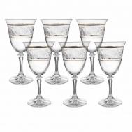 Набор бокалов для красного вина  Branta панто 2 отводки платина 290 мл 6 шт Crystalite Bohemia