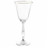 Набор бокалов для белого вина  Fregata отводка золото 185 мл 6 шт Crystalite Bohemia