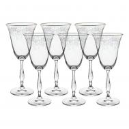 Набор бокалов для красного вина  Fregata панто отводка золото 250 мл 6 шт Crystalite Bohemia