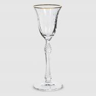 Набор рюмок для водки  Parus декор Панто, отводка золото 70 мл 6 шт Crystalite Bohemia