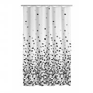 Штора для ванной  Zelda черный 180x200 см Ridder