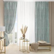 Комплект штор с подхватами  Арсе голубой 260х300 см Togas