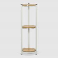 Подставка для цветов  белая с орехом 35х35х100 см YQ Forever