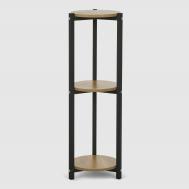 Подставка для цветов  черная с орехом 35х35х100 см YQ Forever