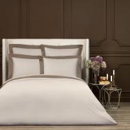 Комплект постельного белья  Эдем бежевый с коричневым Двуспальный евро Togas