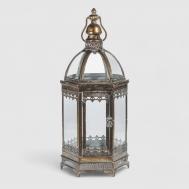 Фонарь декоративный  золото антик 24х20.5х53 см French garden