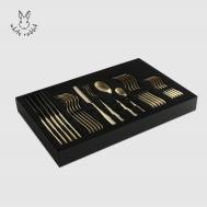 Набор столовых приборов  Gold 24 предмета White Rabbit