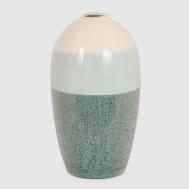 Ваза для цветов  фарфоровая зеленая 12.5x12.5x23 см Eurasia Group