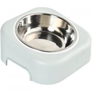 Миска для животных  Металлическая на подставке 17,5х17,5х4,5 см 350 мл Foxie