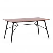 Стол  Rusto мдф/металл 160x90x75 см черный/ореx TC