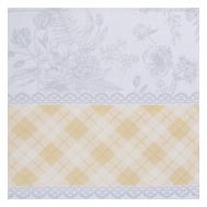 Комплект столовый  Bouquet белый с желтым из 7 предметов Cleanelly