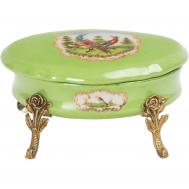 Шкатулка  зеленая 13х9х6 см ГЛАСАР