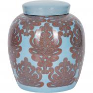 Банка с крышкой  синяя 24х24х27 см ГЛАСАР