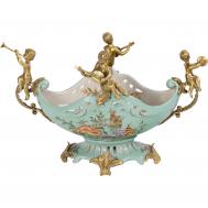 Чаша  с ангелами голубая 41х22х25 см ГЛАСАР