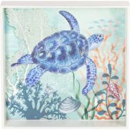 Поднос  Морская черепаха 30х30х5 см ГЛАСАР