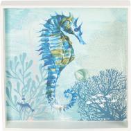 Поднос  Морской конек 27х27х5 см ГЛАСАР