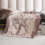 Плед  Вининг айвори с какао 140х200 см Togas