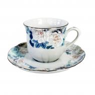 Чашка с блюдцем  Роза Голубая роза отводка платина 155 мл Thun 1794