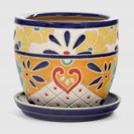 Горшок для цветов с поддоном  Мексиканский стиль d29 Viet Thanh